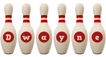Dwayne bowling-pin logo