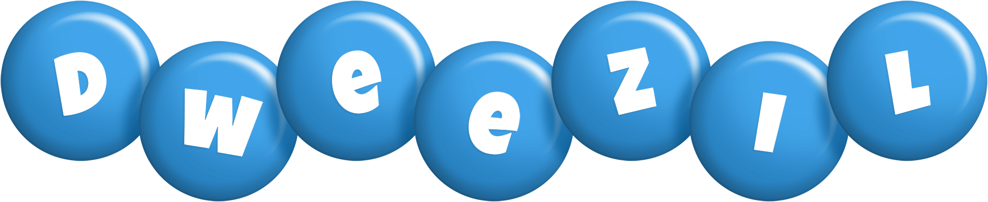 Dweezil candy-blue logo