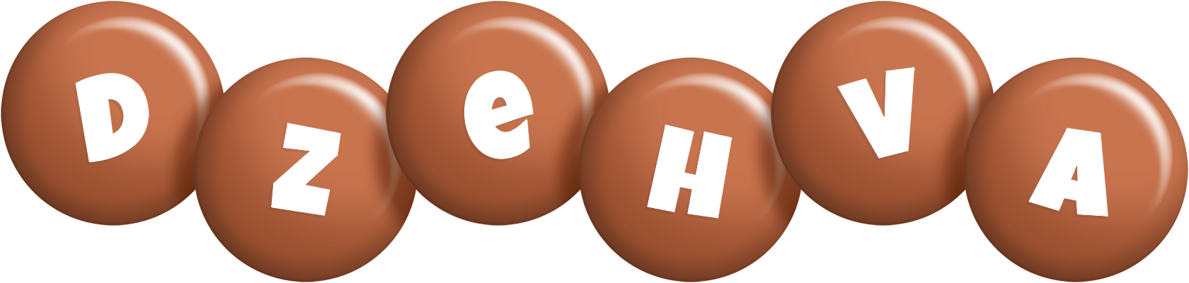 Dzehva candy-brown logo