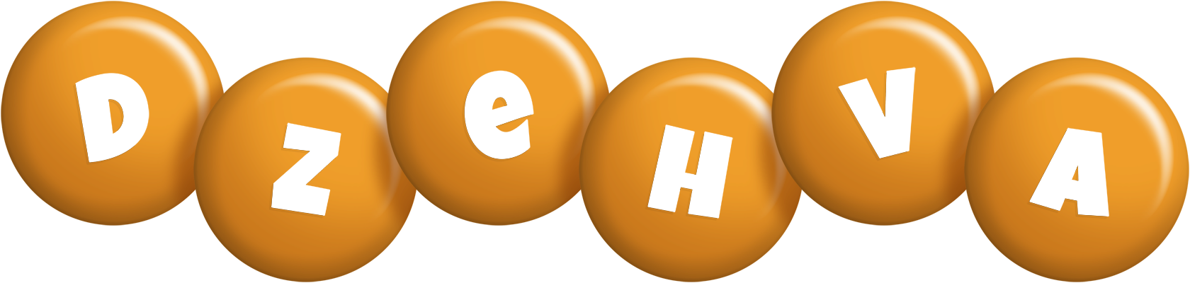 Dzehva candy-orange logo