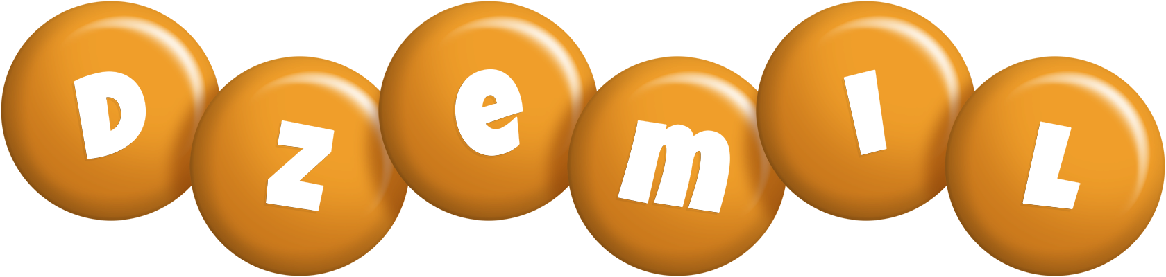 Dzemil candy-orange logo