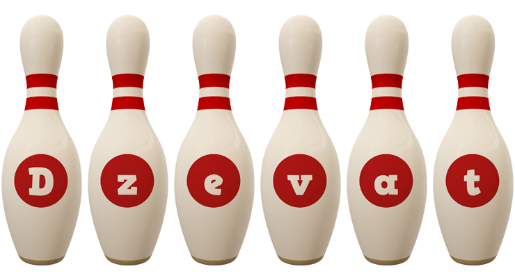 Dzevat bowling-pin logo