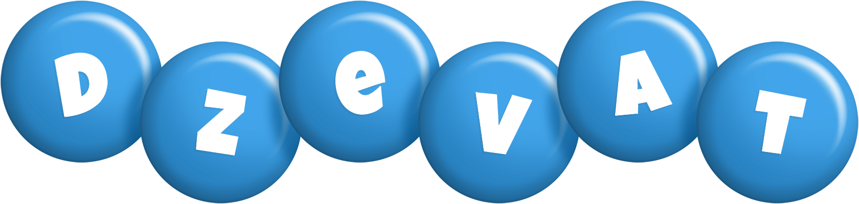 Dzevat candy-blue logo