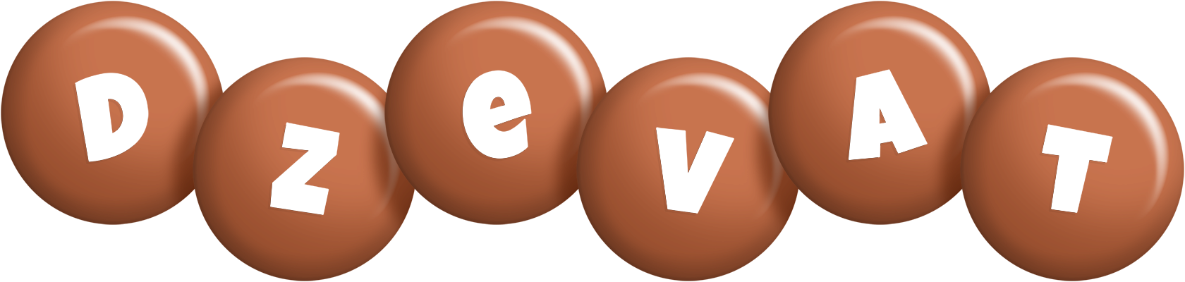 Dzevat candy-brown logo