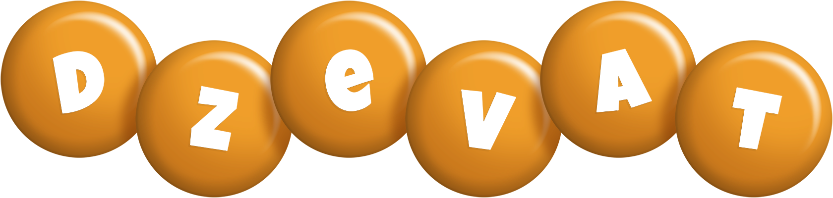 Dzevat candy-orange logo