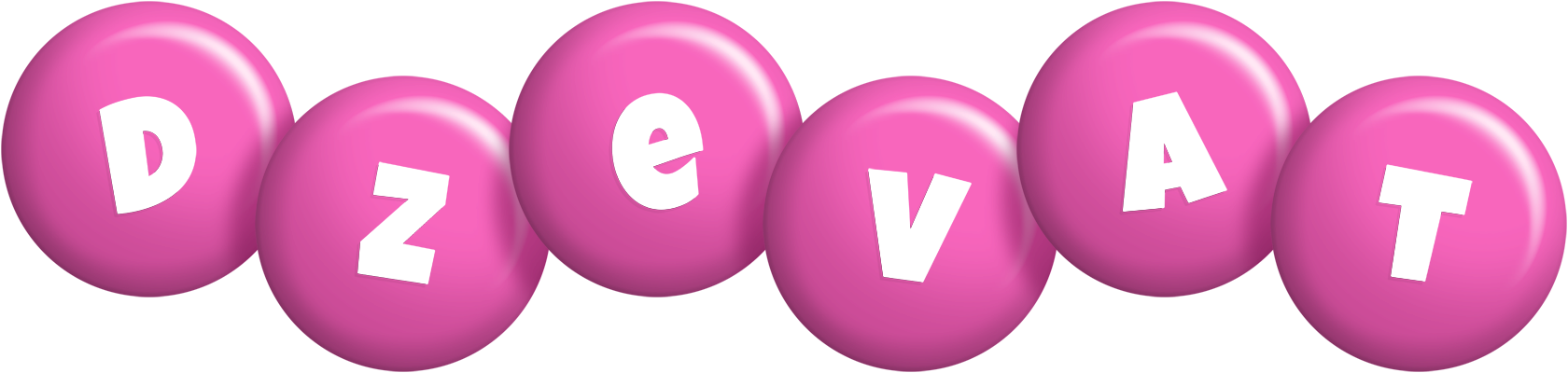 Dzevat candy-pink logo
