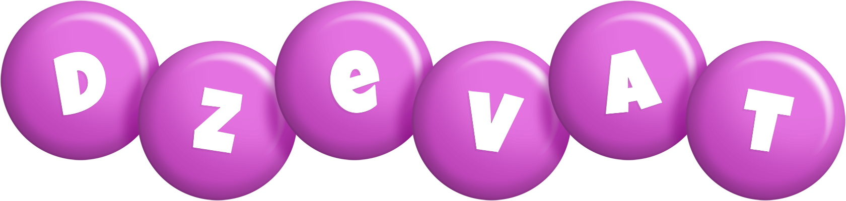 Dzevat candy-purple logo