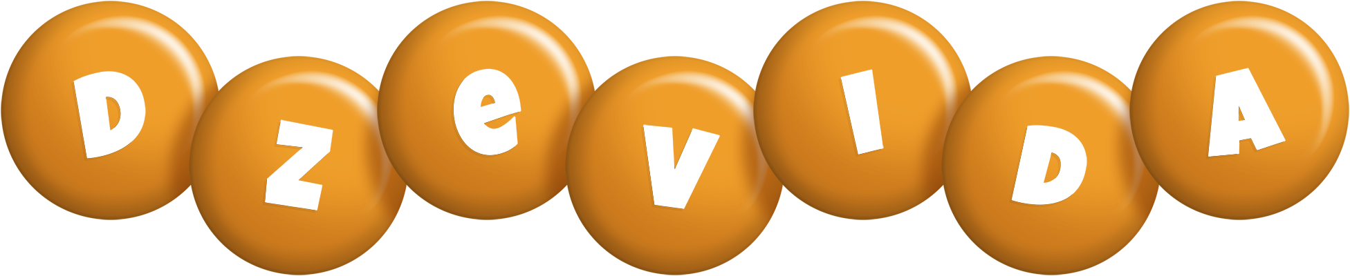 Dzevida candy-orange logo