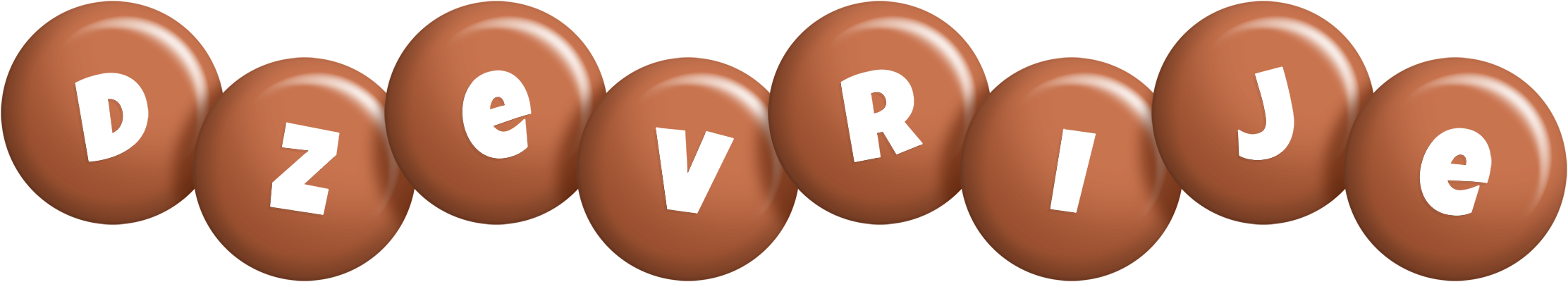 Dzevrije candy-brown logo