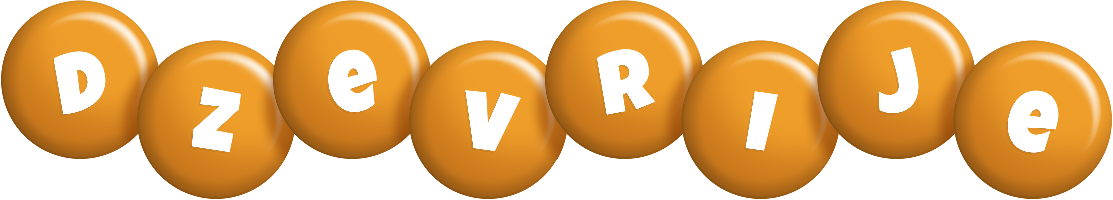 Dzevrije candy-orange logo