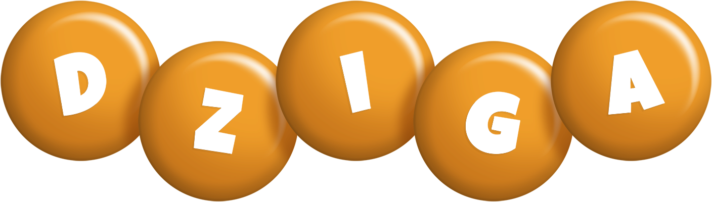Dziga candy-orange logo