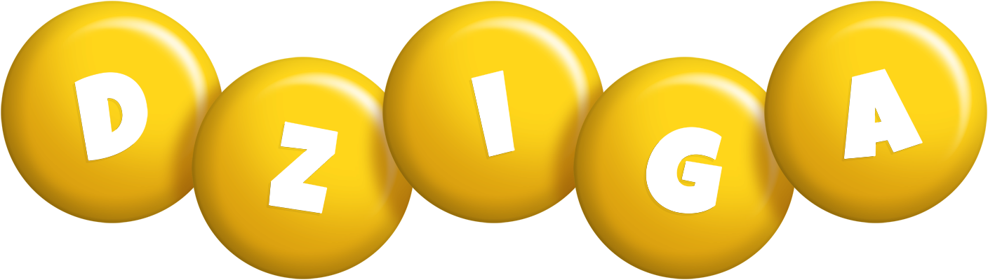Dziga candy-yellow logo