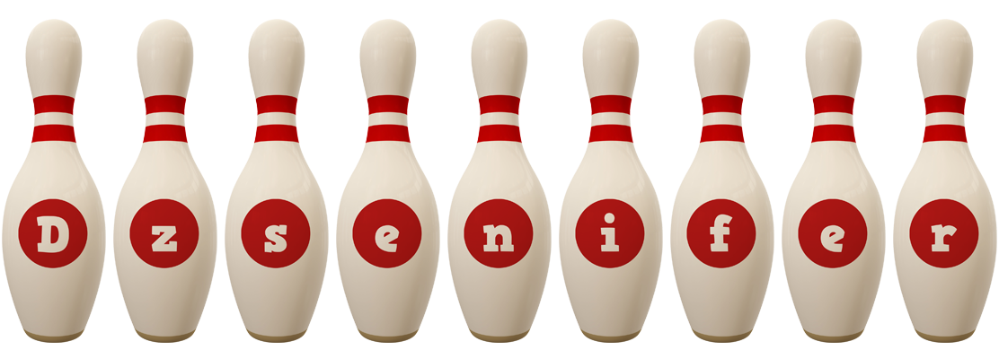 Dzsenifer bowling-pin logo