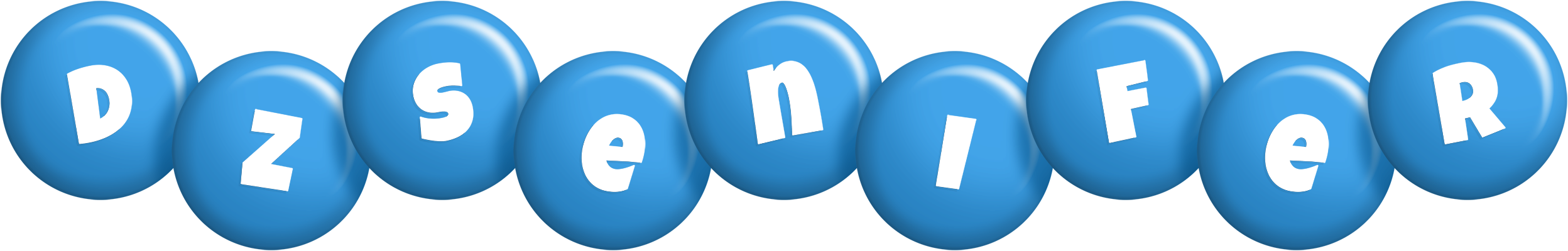 Dzsenifer candy-blue logo