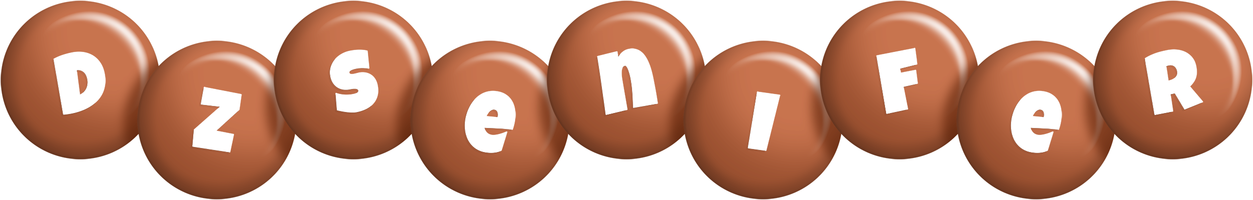 Dzsenifer candy-brown logo