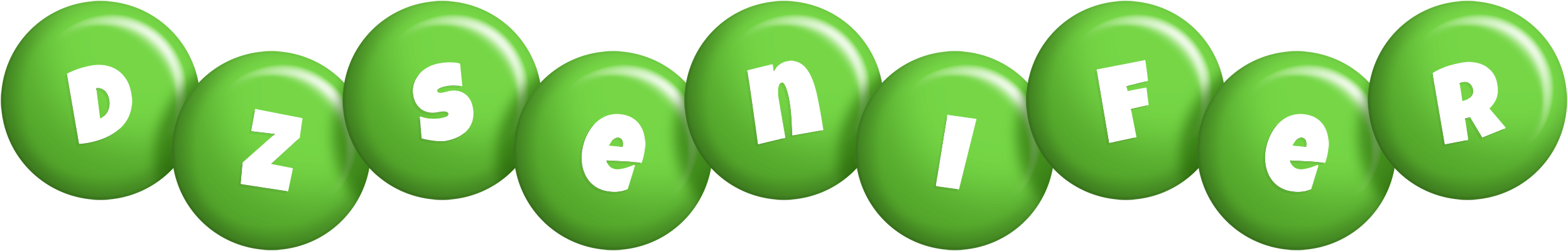 Dzsenifer candy-green logo