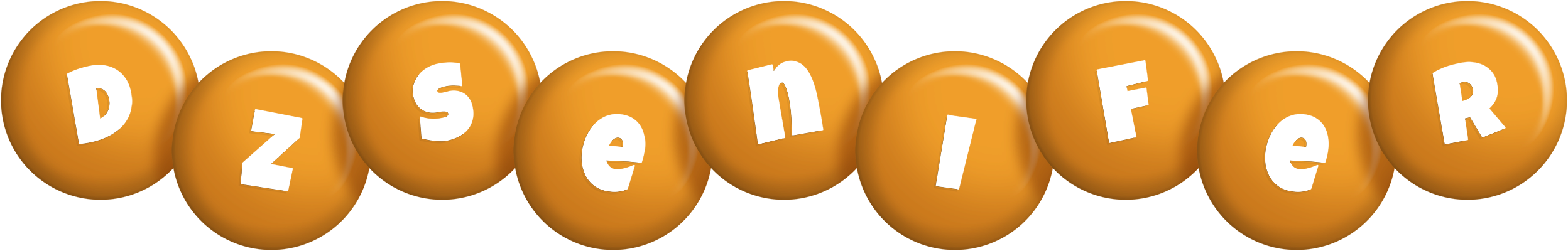 Dzsenifer candy-orange logo