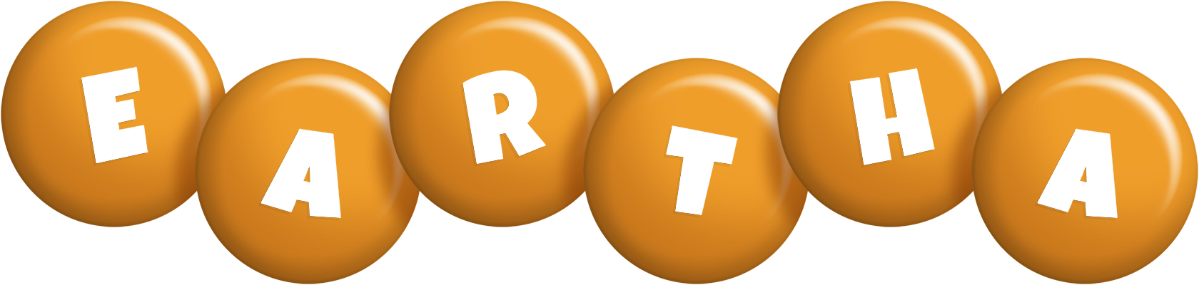 Eartha candy-orange logo