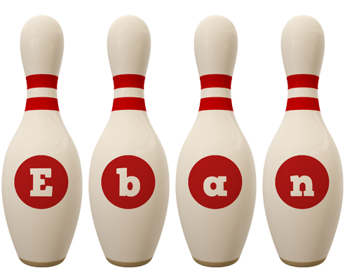 Eban bowling-pin logo