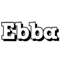 Ebba snowing logo
