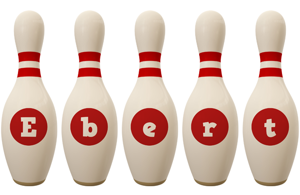 Ebert bowling-pin logo