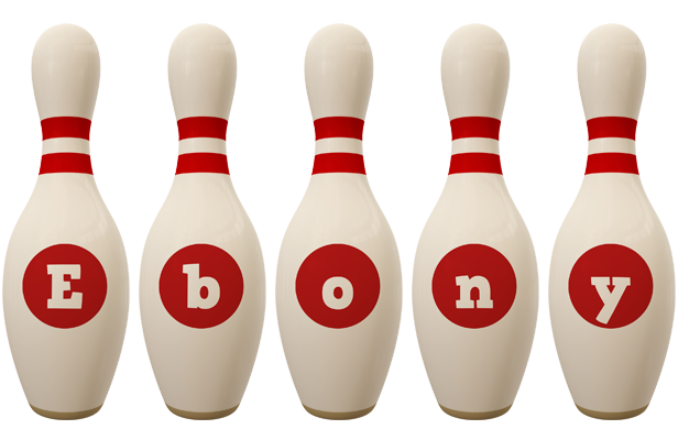 Ebony bowling-pin logo