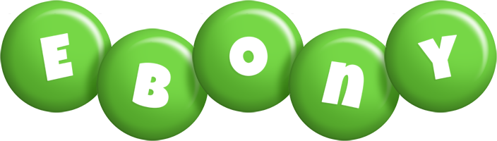 Ebony candy-green logo