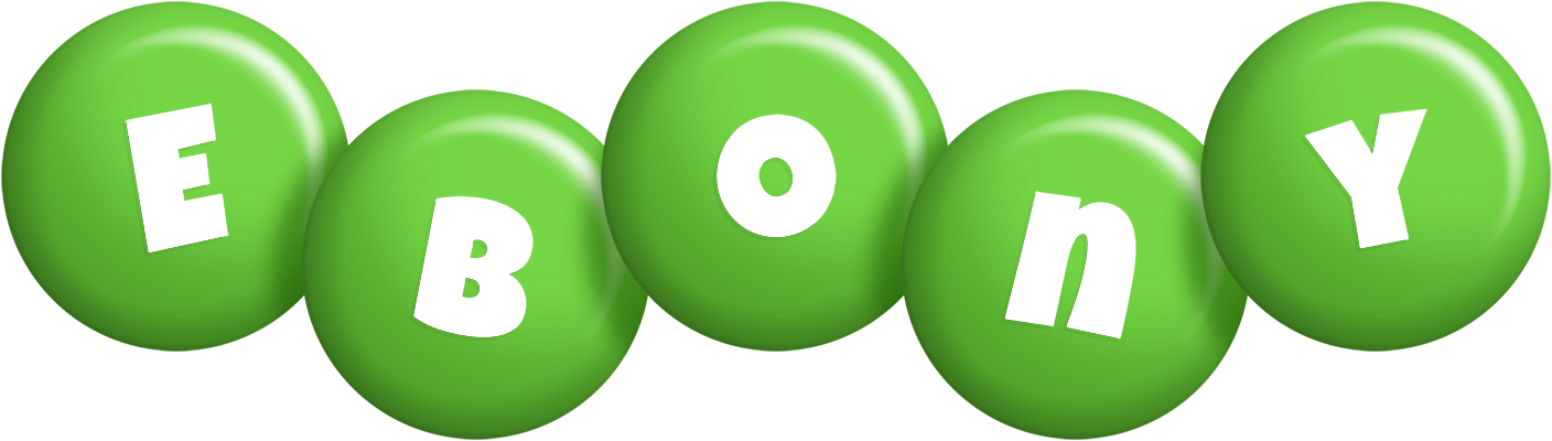 Ebony candy-green logo