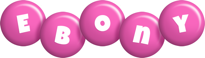 Ebony candy-pink logo