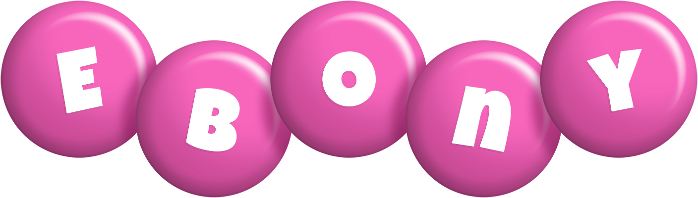 Ebony candy-pink logo