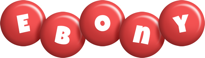 Ebony candy-red logo