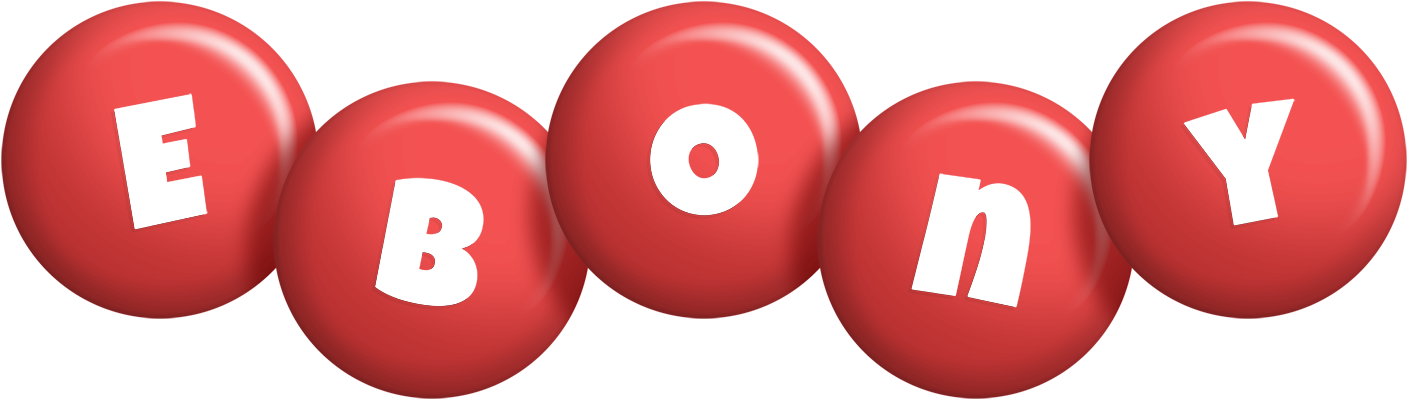 Ebony candy-red logo