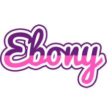 Ebony cheerful logo
