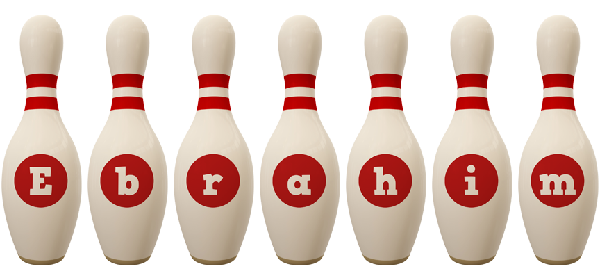 Ebrahim bowling-pin logo