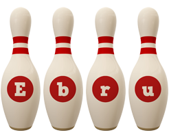 Ebru bowling-pin logo