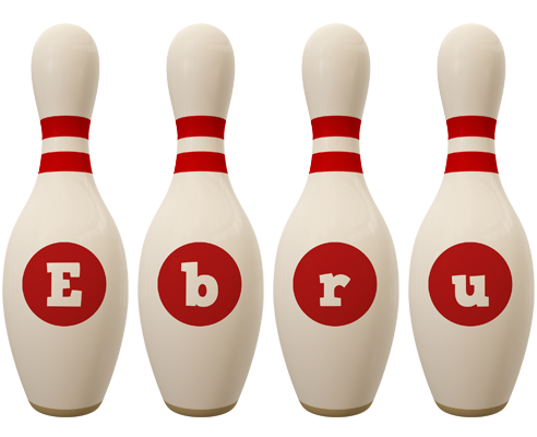 Ebru bowling-pin logo