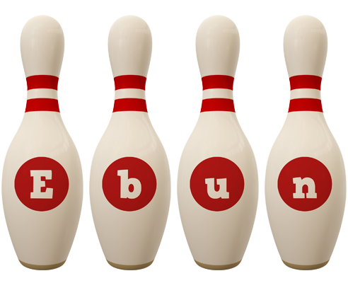 Ebun bowling-pin logo