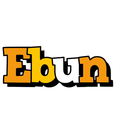 Ebun cartoon logo