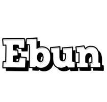 Ebun snowing logo