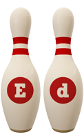 Ed bowling-pin logo