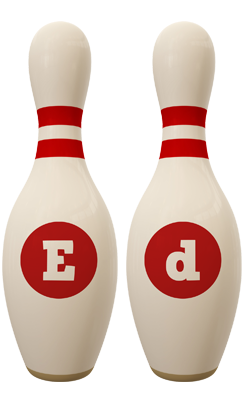 Ed bowling-pin logo