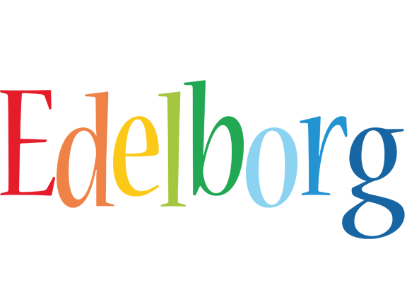 Edelborg birthday logo