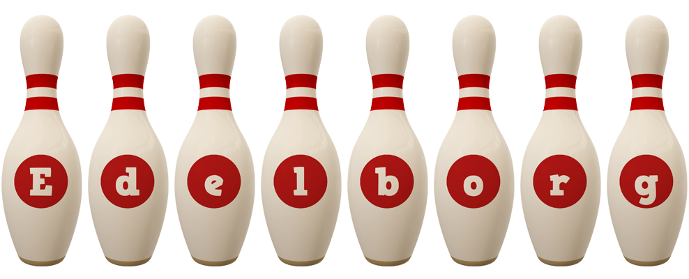 Edelborg bowling-pin logo