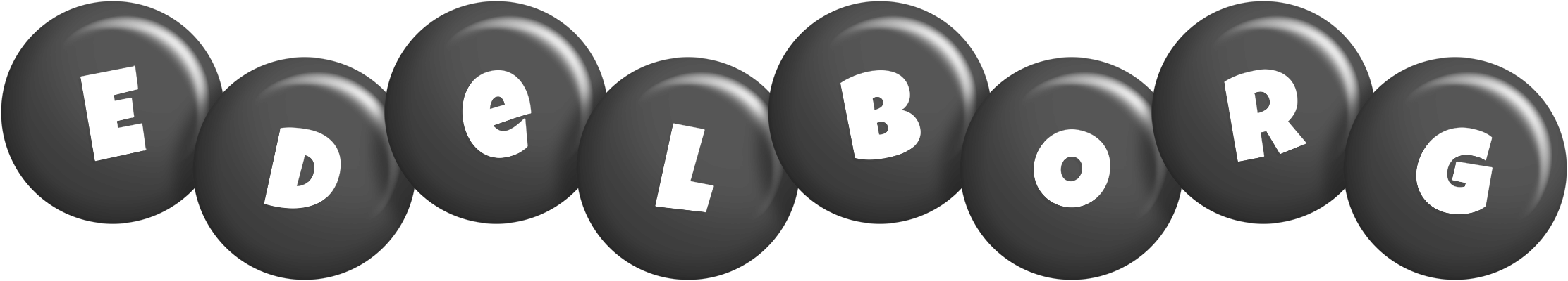 Edelborg candy-black logo