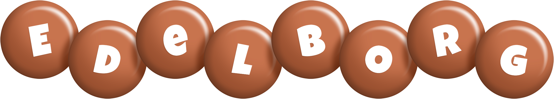 Edelborg candy-brown logo