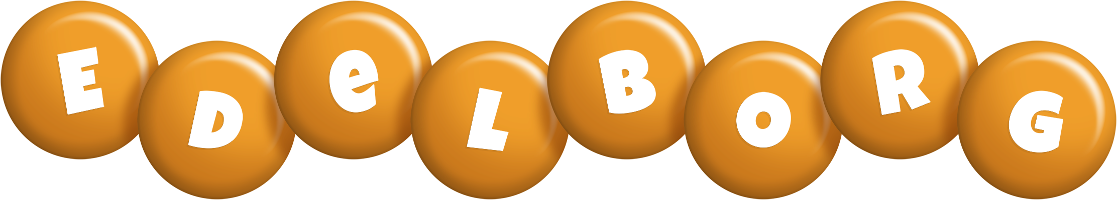 Edelborg candy-orange logo