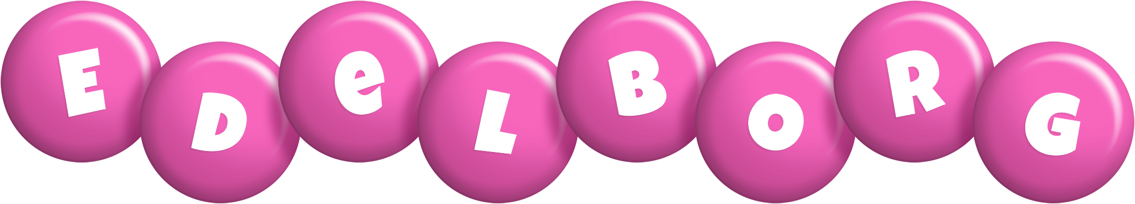 Edelborg candy-pink logo