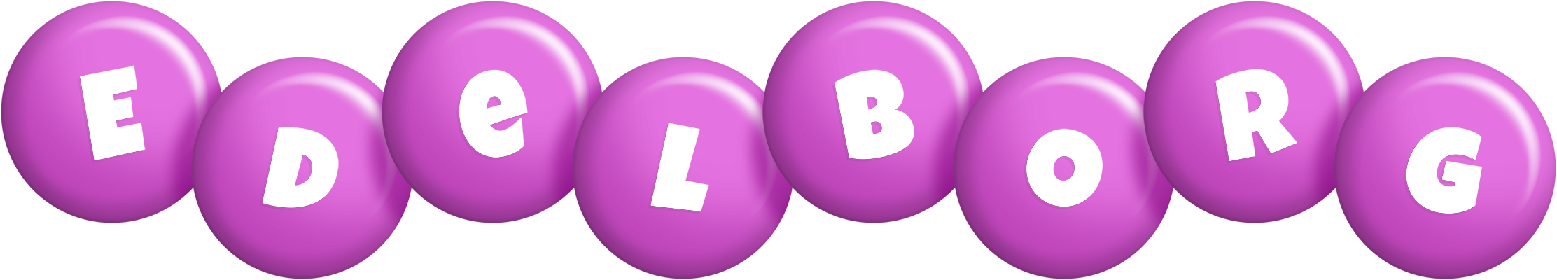 Edelborg candy-purple logo