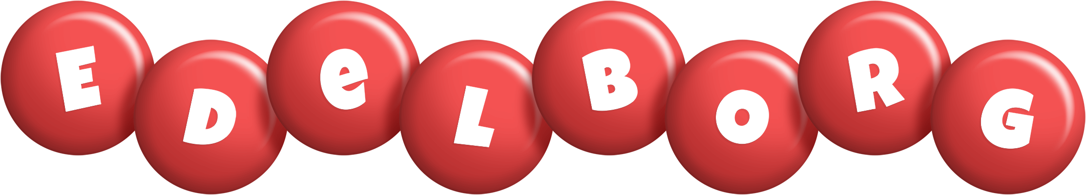 Edelborg candy-red logo