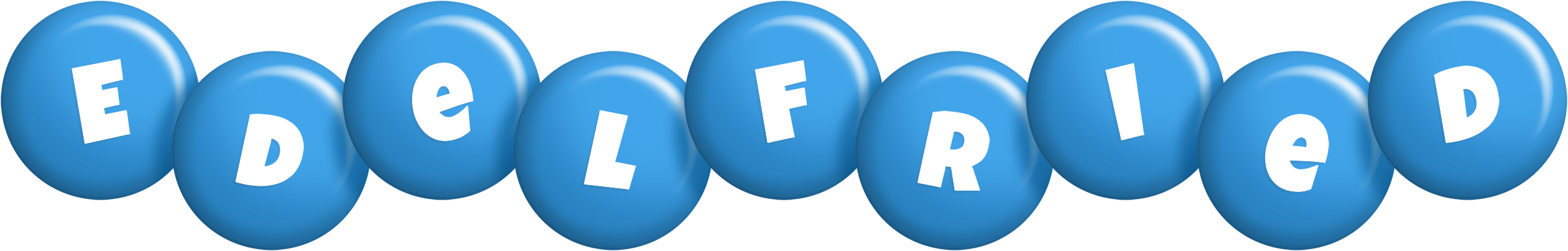 Edelfried candy-blue logo
